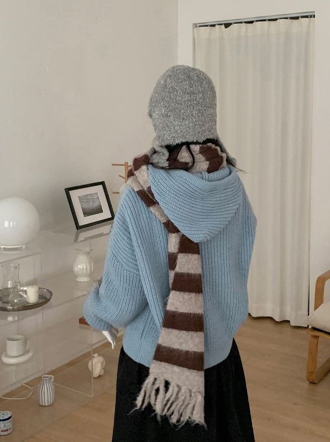 Helgue Wool Button Knit Beanie