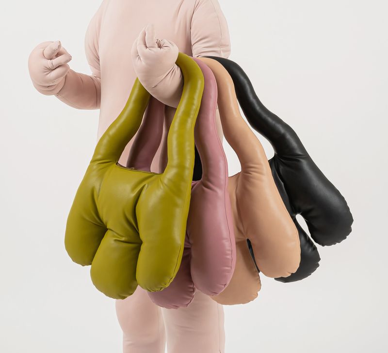 Hand Shoulder Bag (M) - pink