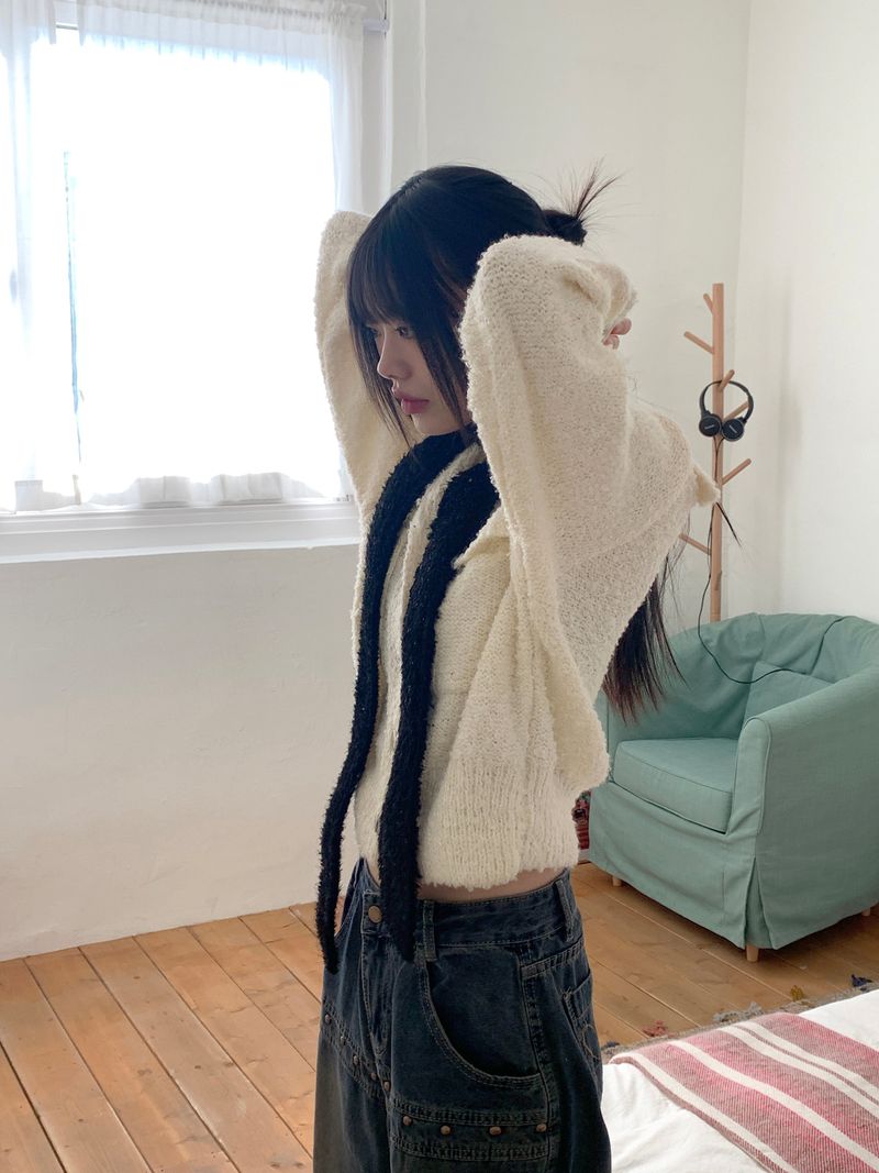 Lendon vintage snow long knit muffler