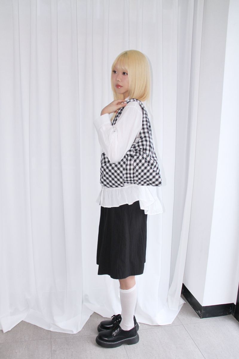 soft loose-fit frill shirt blouse