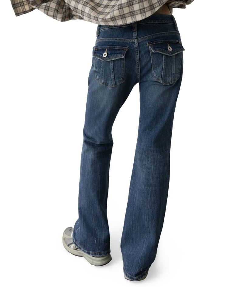 Meril Flap Pocket Low-Rise Bootcut Denim
