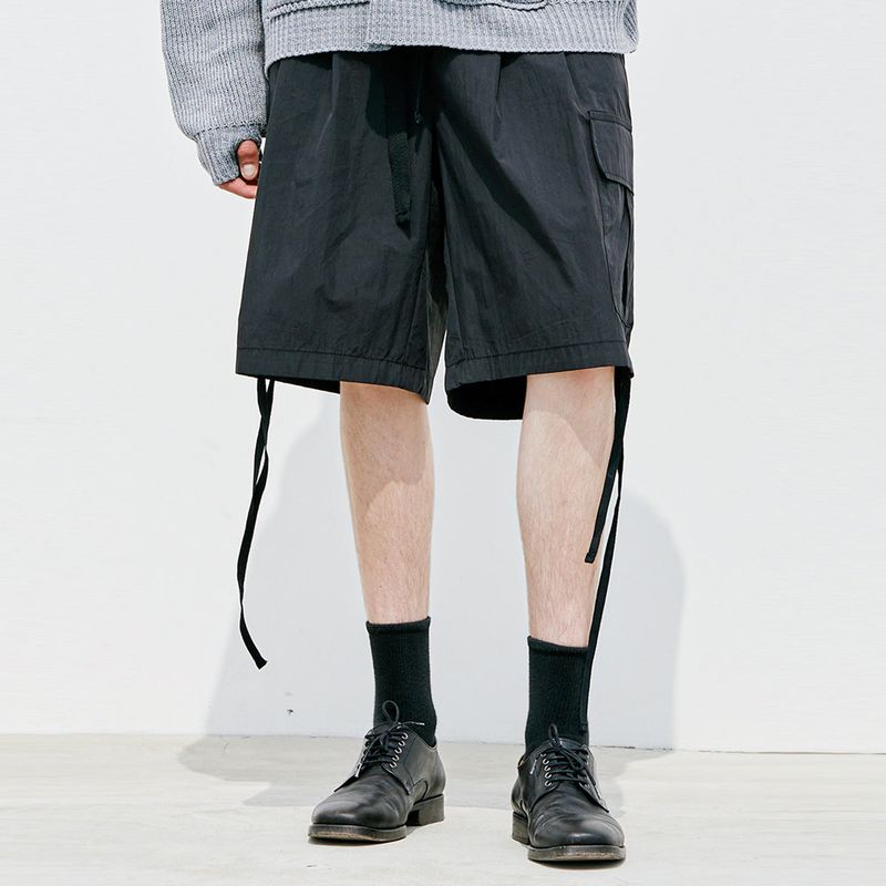 SCULPIN NYLON CARGO BANDING PANTS BLACK