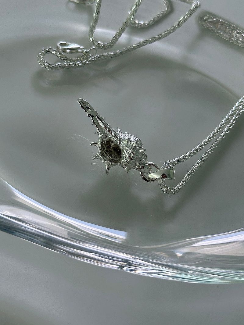 [925silver] Top shell necklace