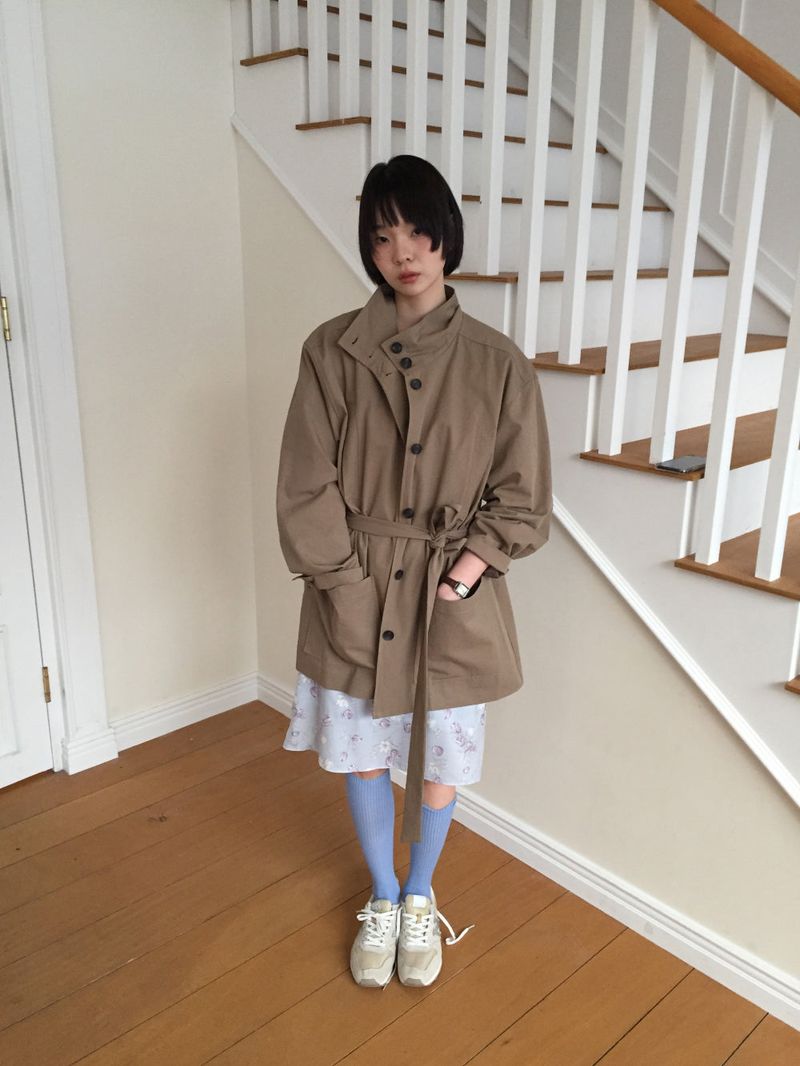Windsor trench half coat (2color)