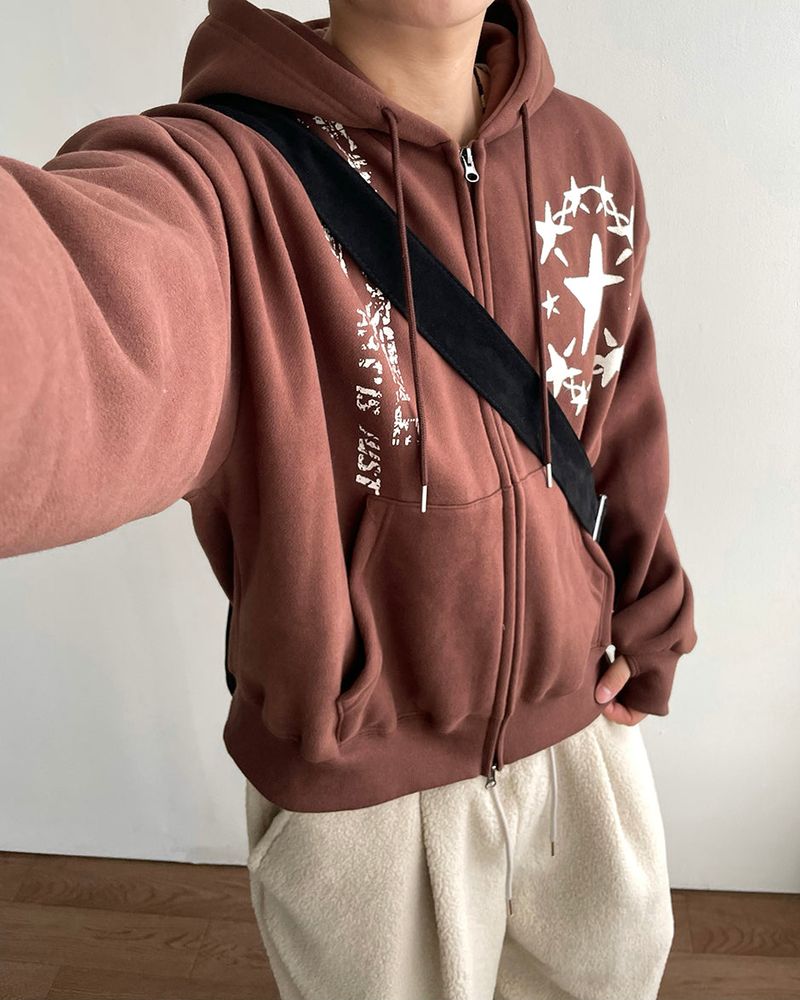 Scope Cropped Fleece Hoodie Zip-up
