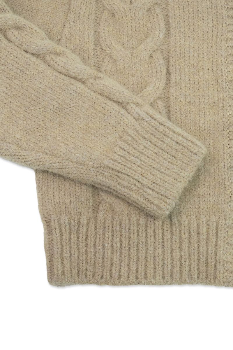 Mohair cable cardigan_beige