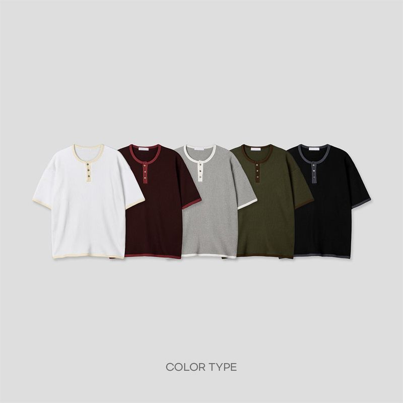 Daying waffle short sleeve T-shirt -5C