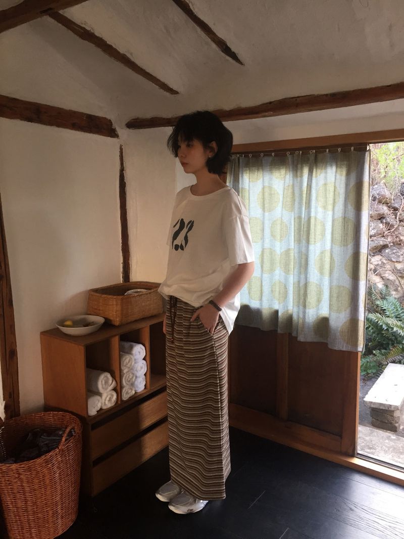 YWD STRIPE SKIRT (2color)