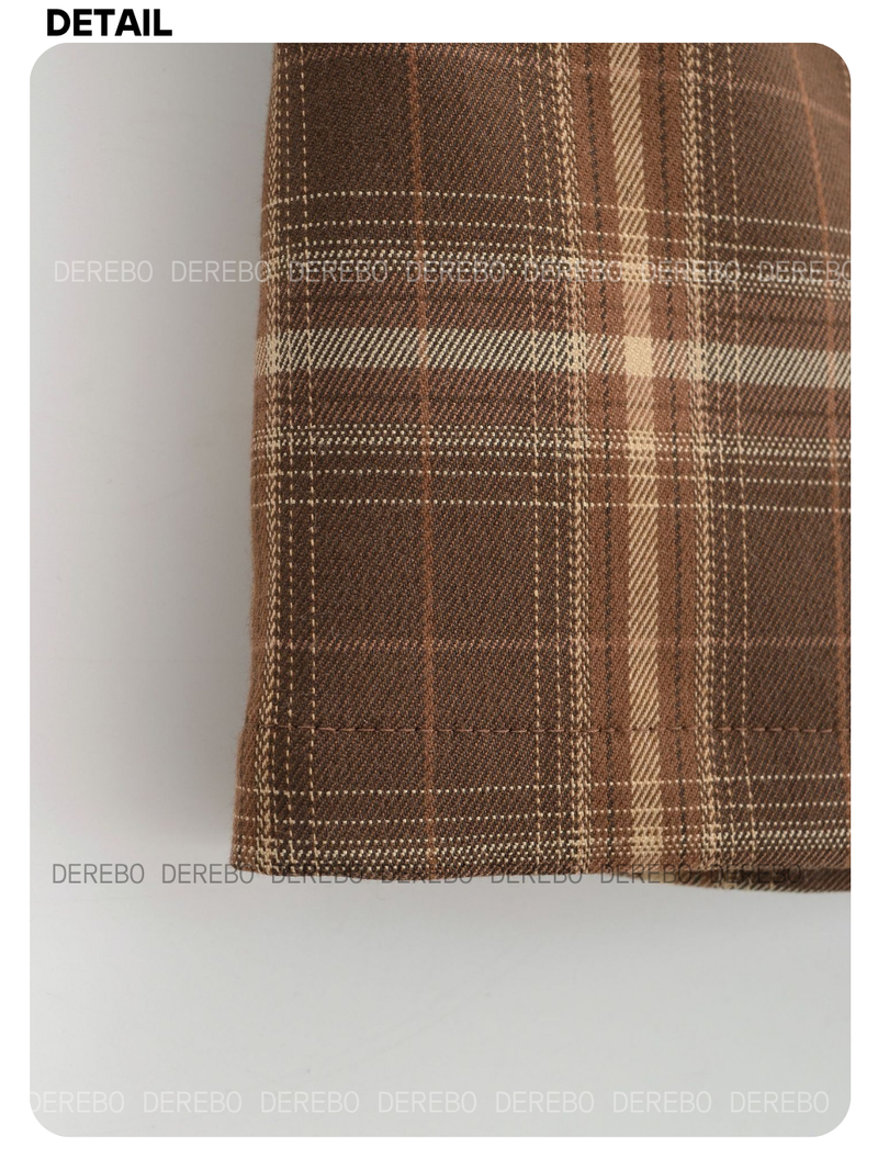 Preppy Belt Checkered Mini Pants Skirt