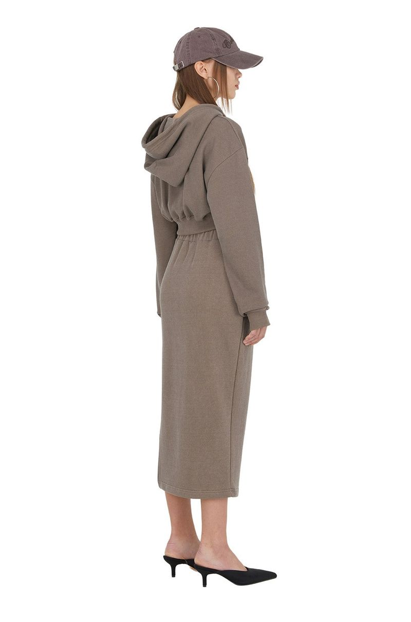 [ISK001-6] COOL ATTITUDE SLIT SKIRT BROWN