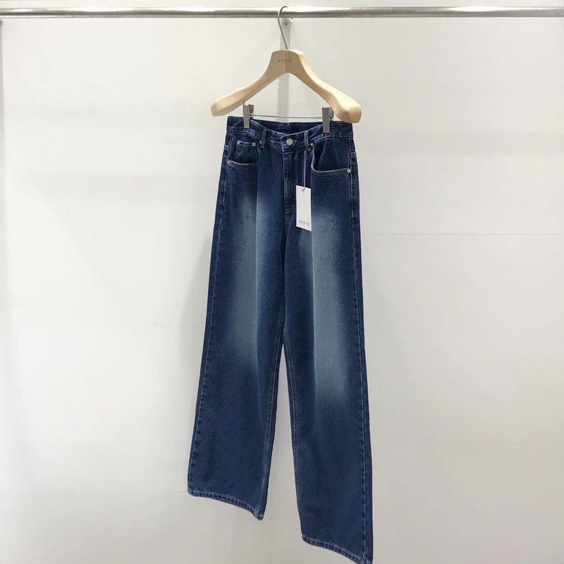 kato washing black denim pants