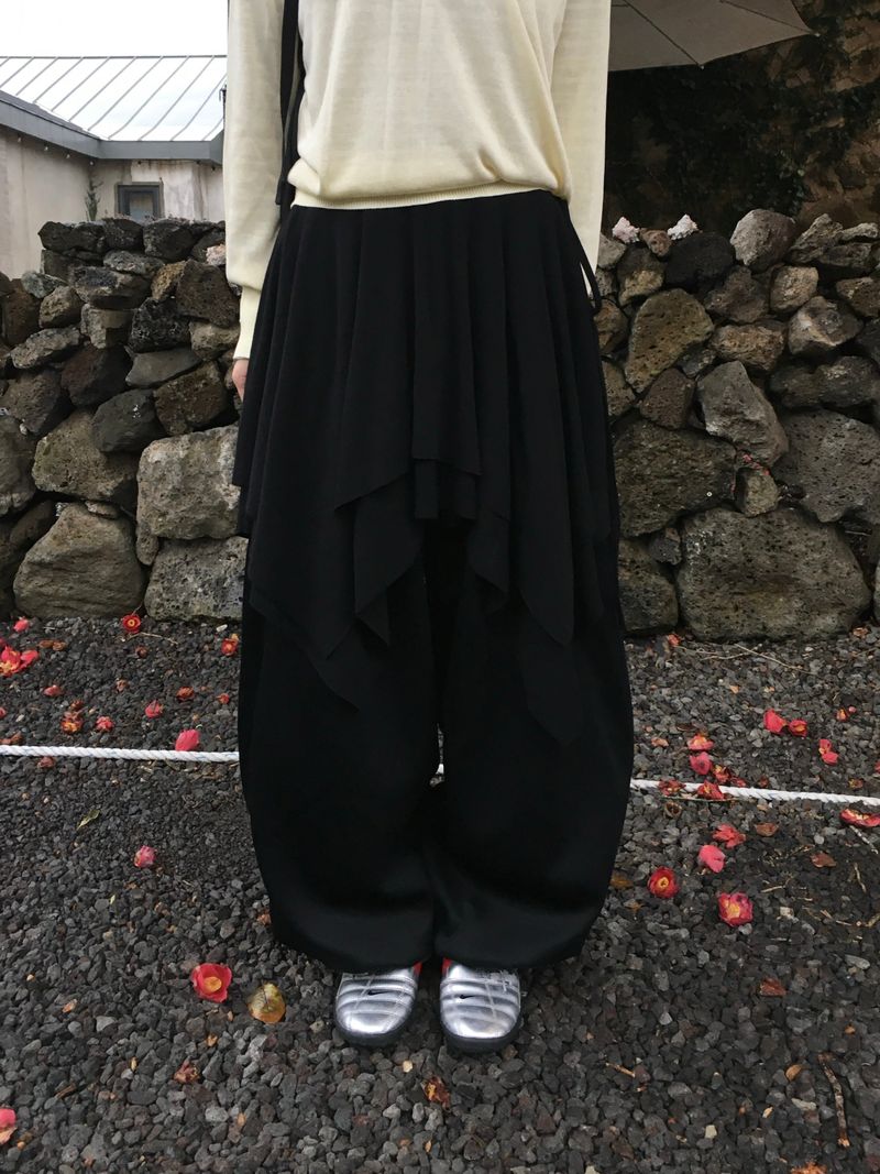 Nugget Pintuck Wide Balloon Pants (5c)