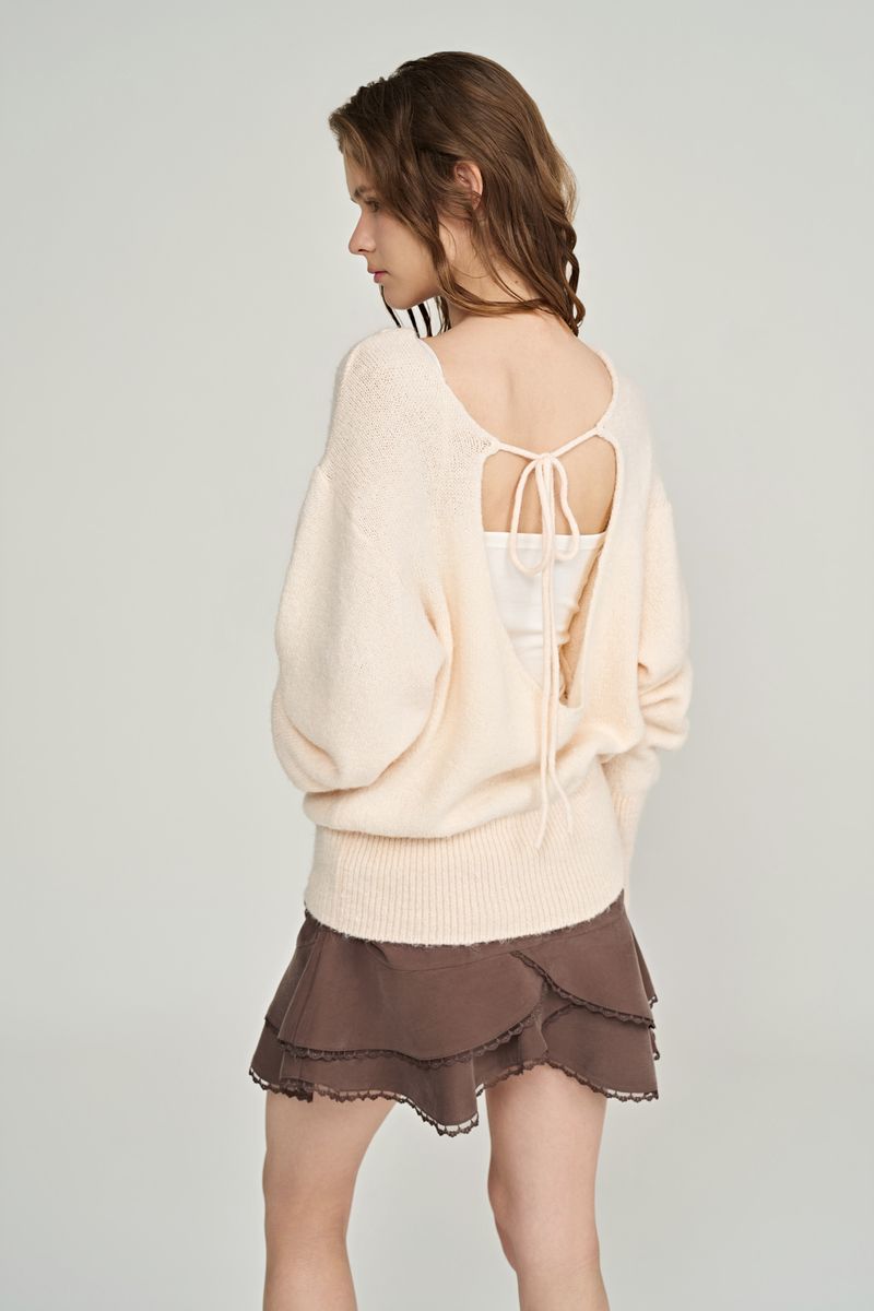 Tulip drape skirt, Brown
