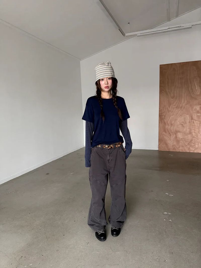 diagonal line pants