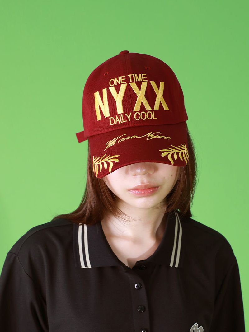 NYX SLOGAN BALL CAP (BURGUNDY)
