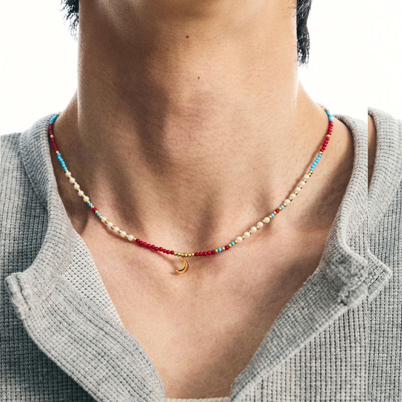 [SET] cherry gold turkey stone & gold daisy necklace