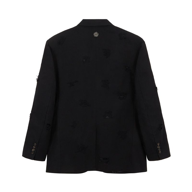 [ULKIN] Destroyed Overfit Single Jacket_Black