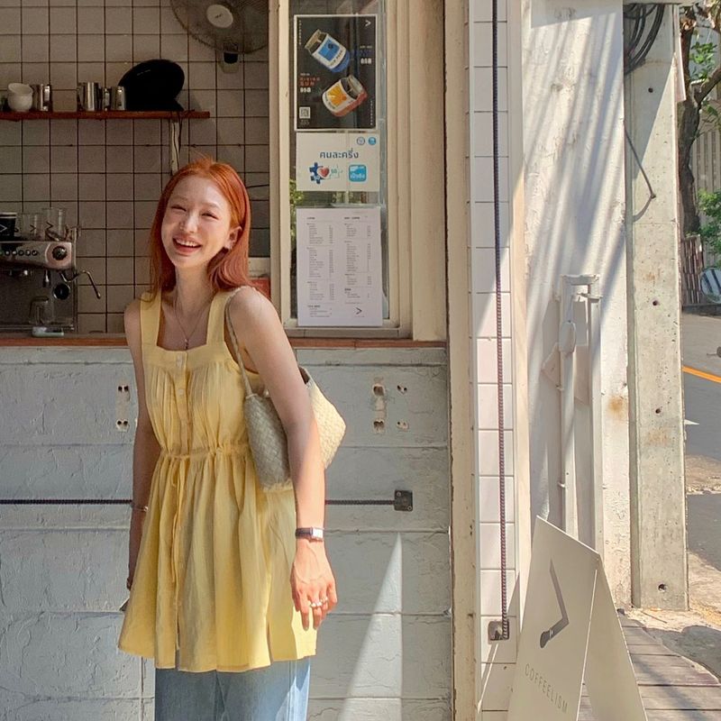 Mini Sleeveless Dress (Yellow)