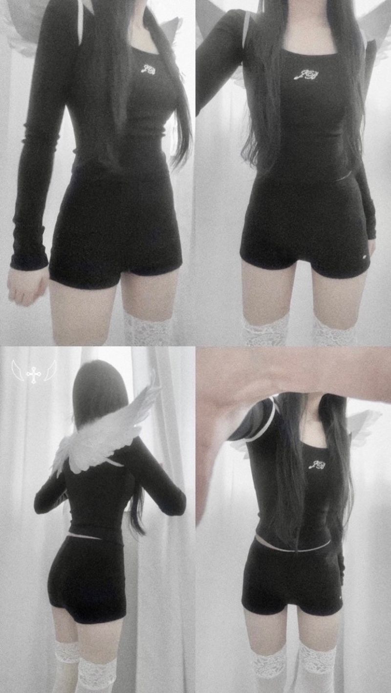 [MADE] Jewelry open shoulder. Black 