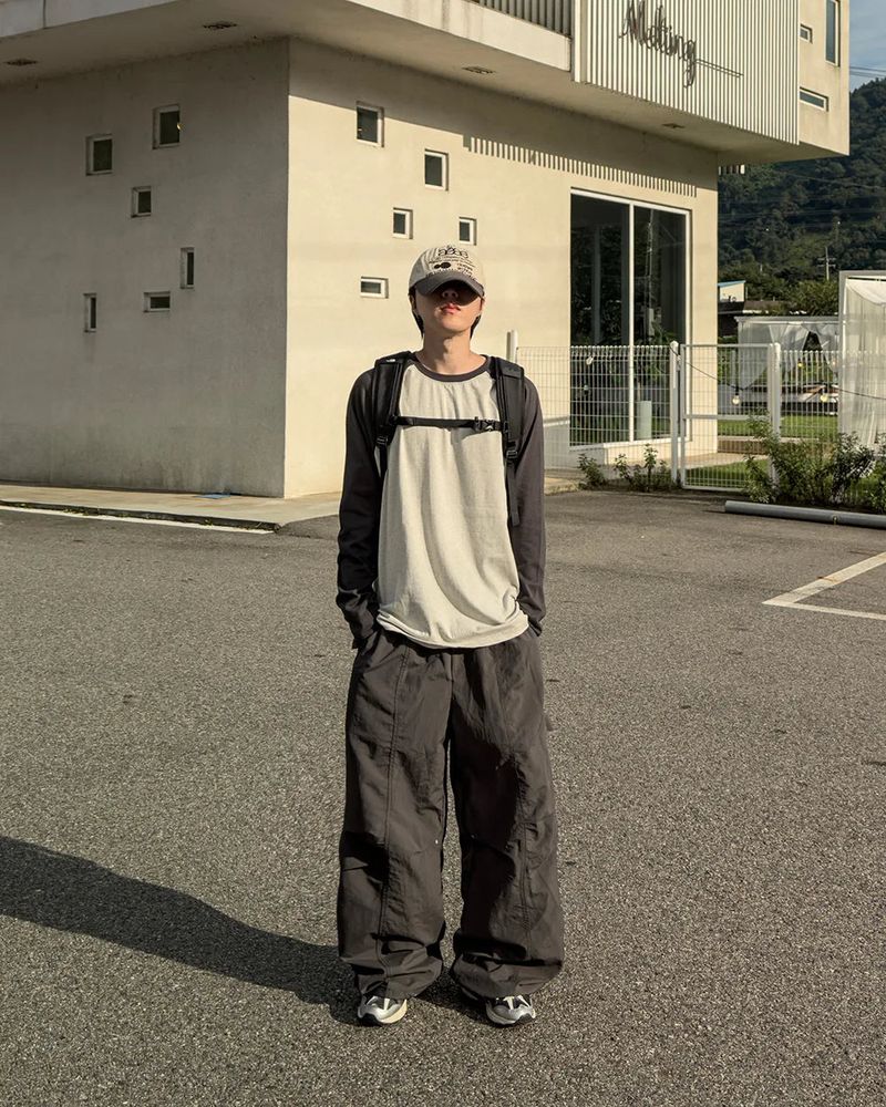 Dock rivet panel nylon pants