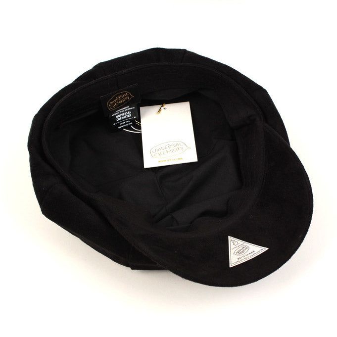 Suede Black Newsboy Cap