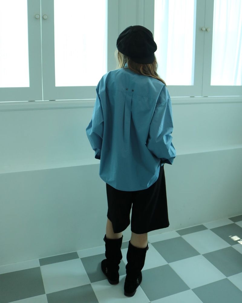 Long collar star rivet shirts 