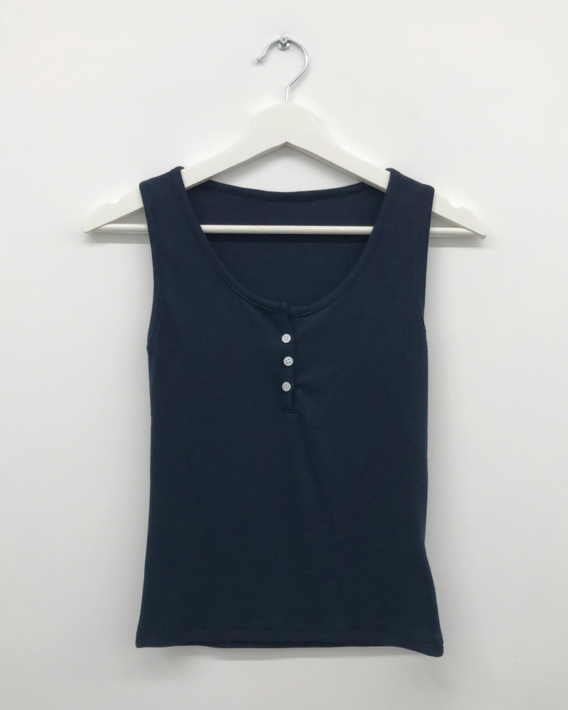 ログヘンリーネックスリーブレストップス (5color)