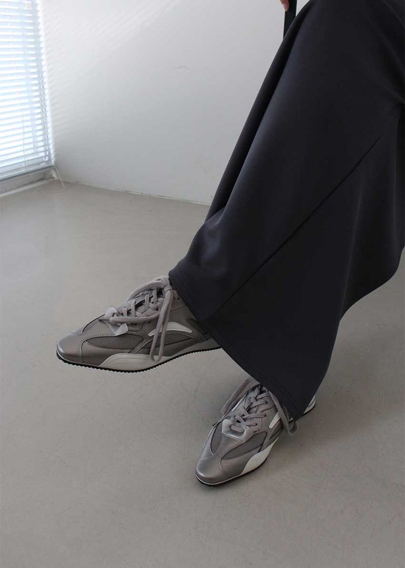 SILVER STILETTO SNEAKERS