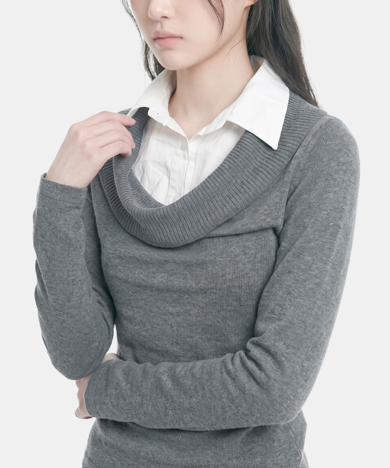 Marlowe Drape Neck Knit Top
