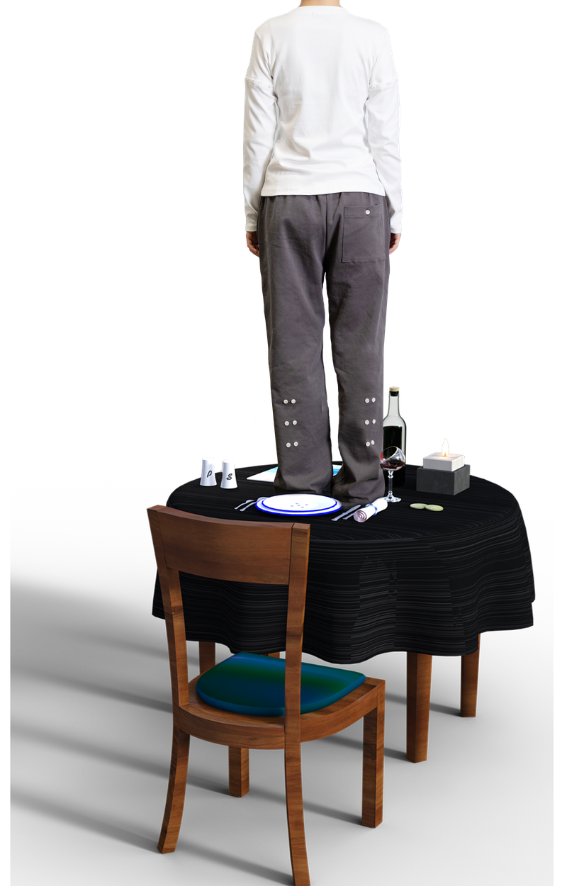 DON'T PUSH MY BUTTONS TROUSER (CHARCOAL)