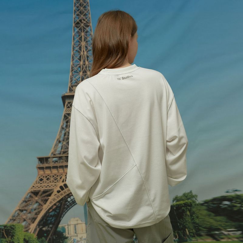 Stitch cutting long sleeve t-shirts