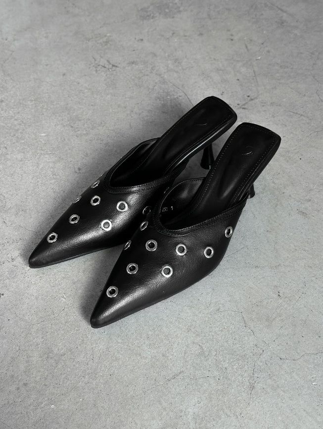 1192 Eyelet Stiletto Mule Heel (6cm)