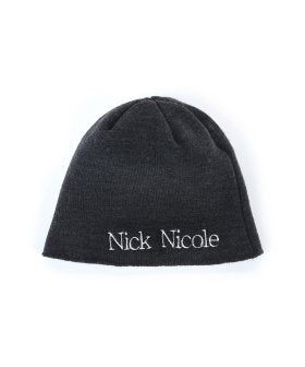NICOLE MINIMAL LOGO BEANIE_BLACK
