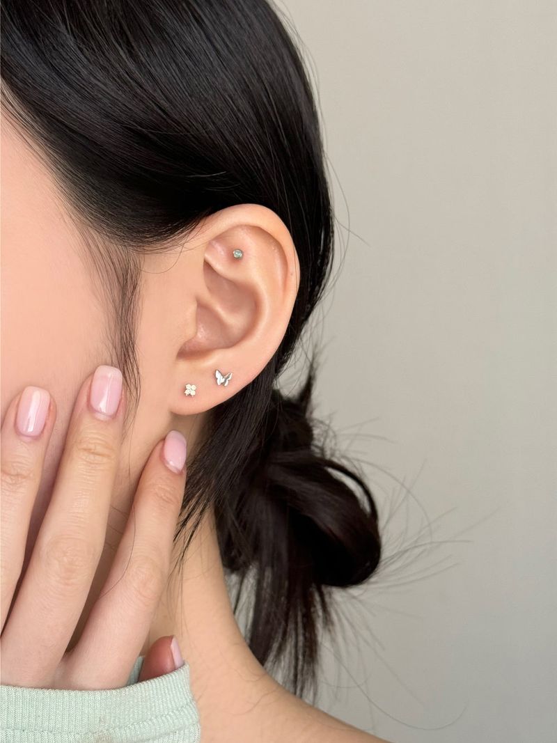 [3 set] Greenity Butterfly Piercing Set