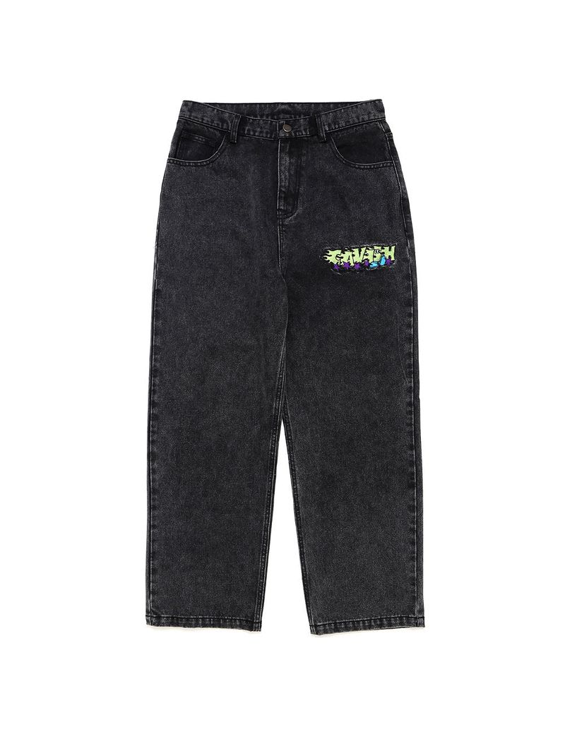cavish（カビシ）の「5-POCKET EMB DENIM PANTS BLACK(CV2CFUD129A)（Pants）」