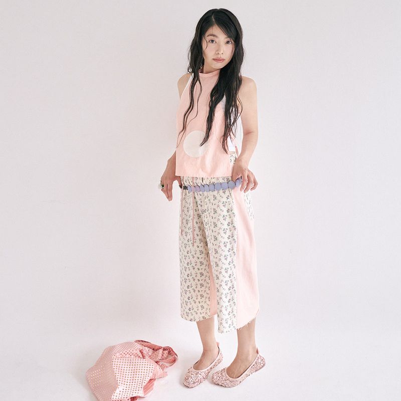 Flower sweat pants
