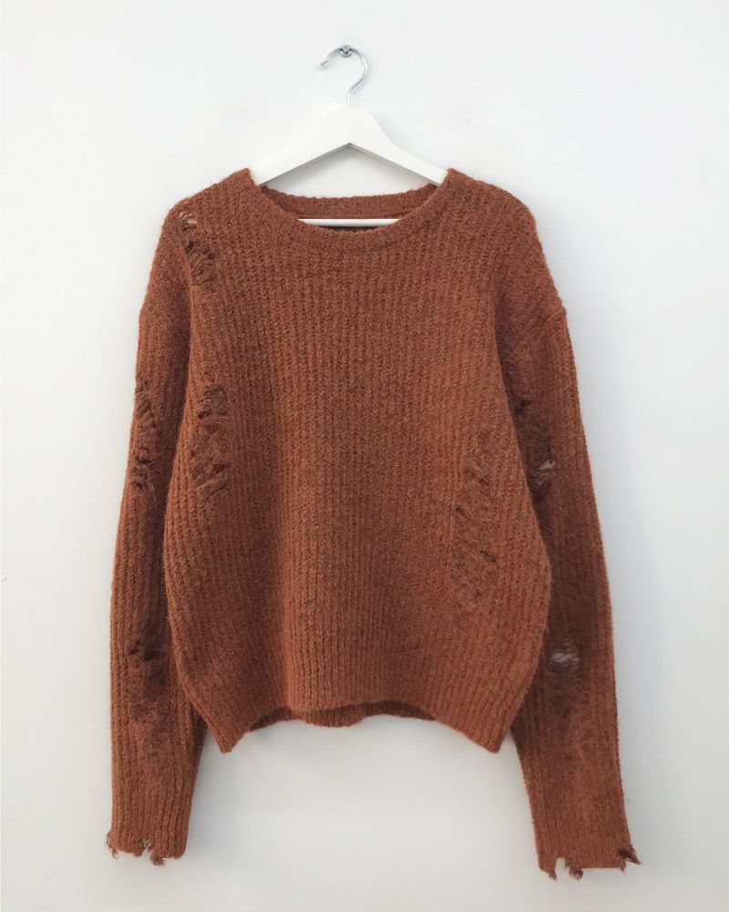 Wool Touch Grunge Knit (4color)