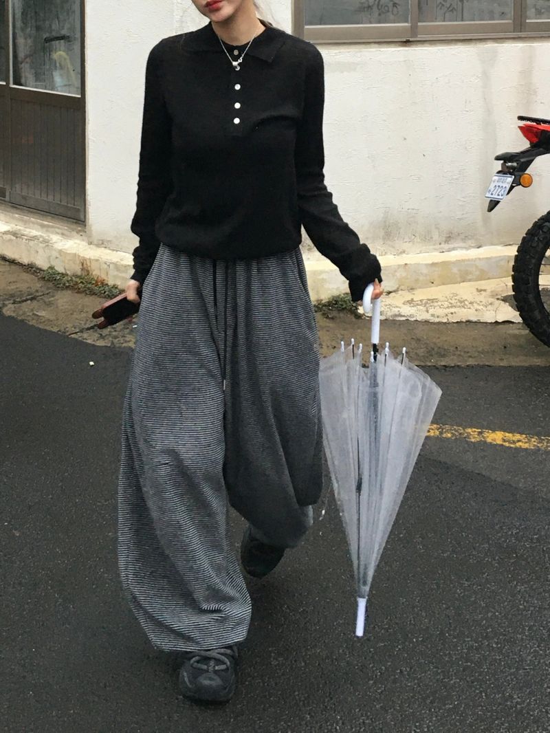 [Ritcore MADE] Striped Terry Wide Pants (3c)