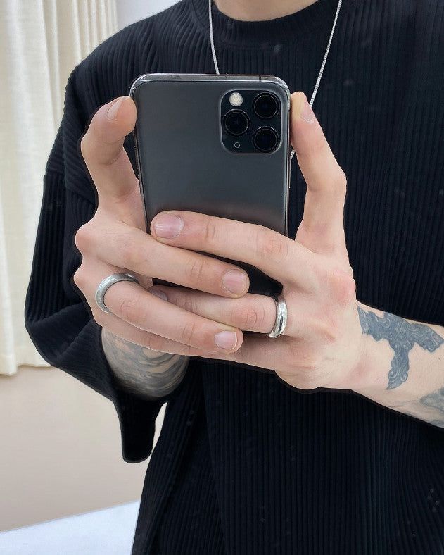 No.8795 cylinder silver RING