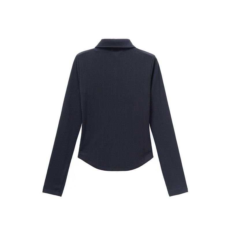 BUTTON DETAIL SHIRTS CARDIGAN(DEEP NAVY)