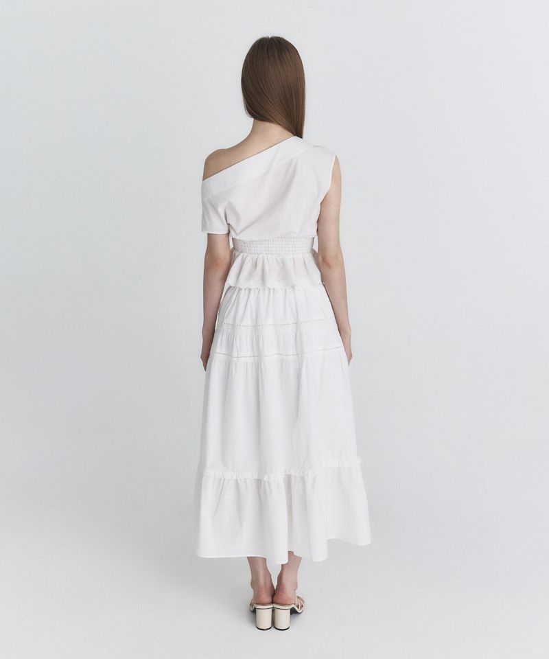 Drape lace blouse (Ivory)