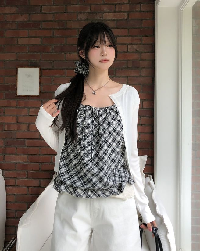 ULAN(ユレン)の「Aino Ribbed Slim Cardigan(Tops)」