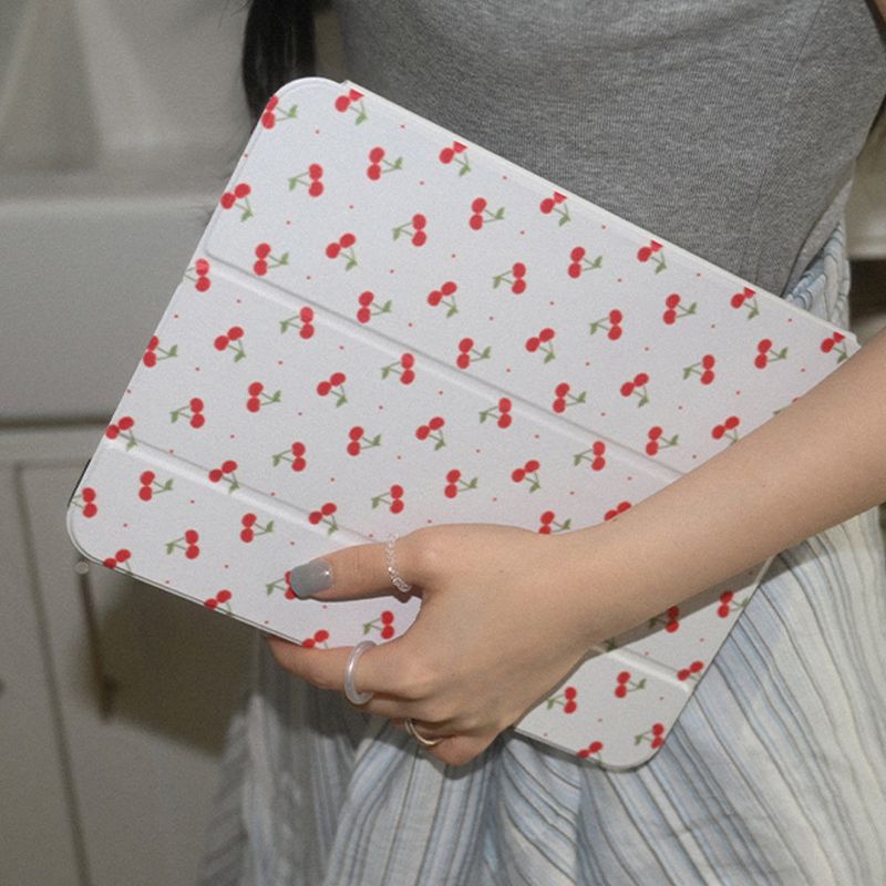 [MADE] fruits dot iPad case (cherry)