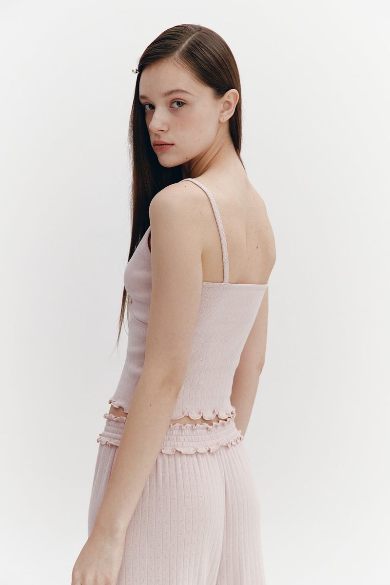 Wave Frill Pants Pink