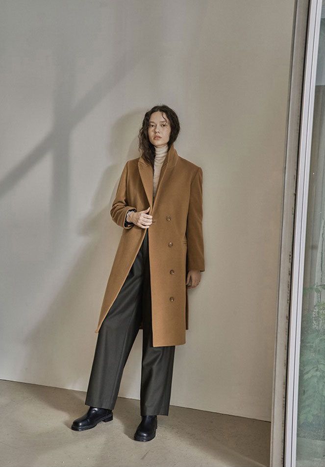 ASYM COAT_CAMEL