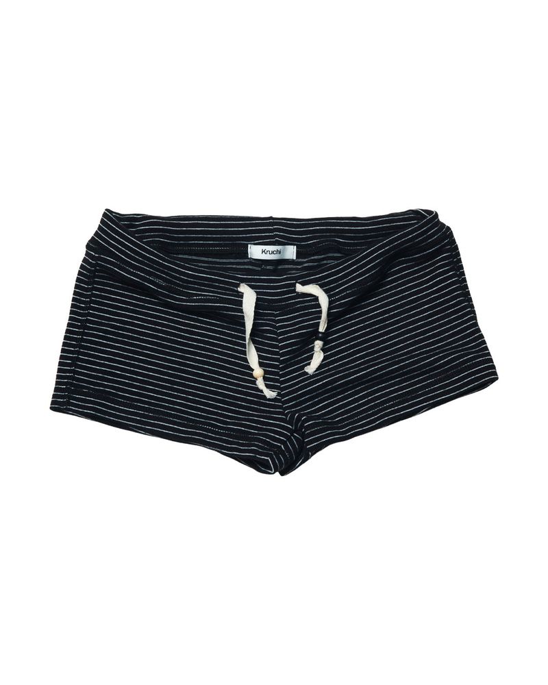 KRUCHI(クルチ)の「Stripe Micro SHORT (BLACK) (Pants)」