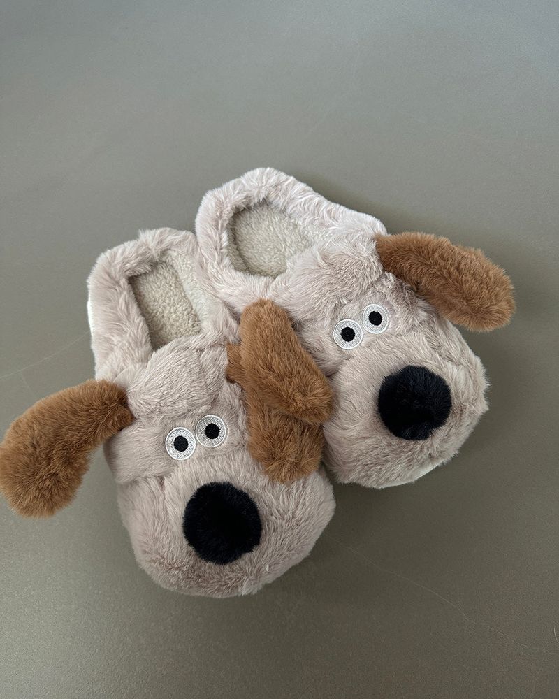 Dog fur slippers