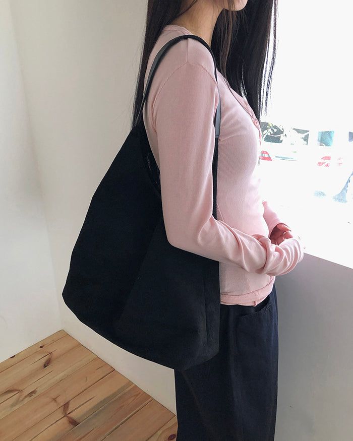 Lean Suede Shoulder Bag (pouch set)