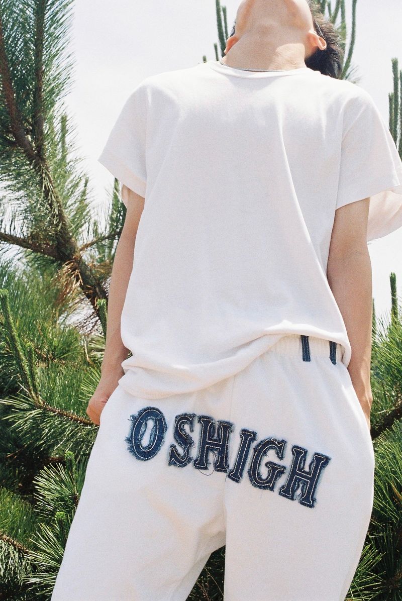 OSHIGH（オスハイ）の「Denim Mix Jogger (White)（Pants）」