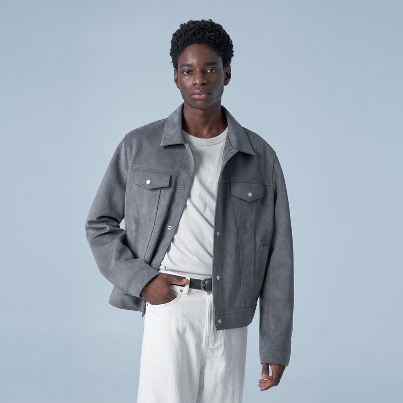 SPERONE(スペロネ)の「Standard Suede Trucker Jacket (Gray)(Jackets/Outerwear)」